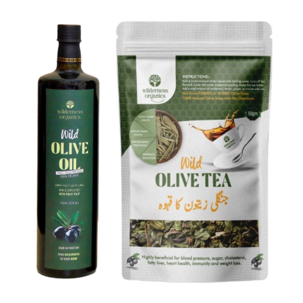 Organic Wild Olive Oil + Olive Tea Discount Package – Wilderness
